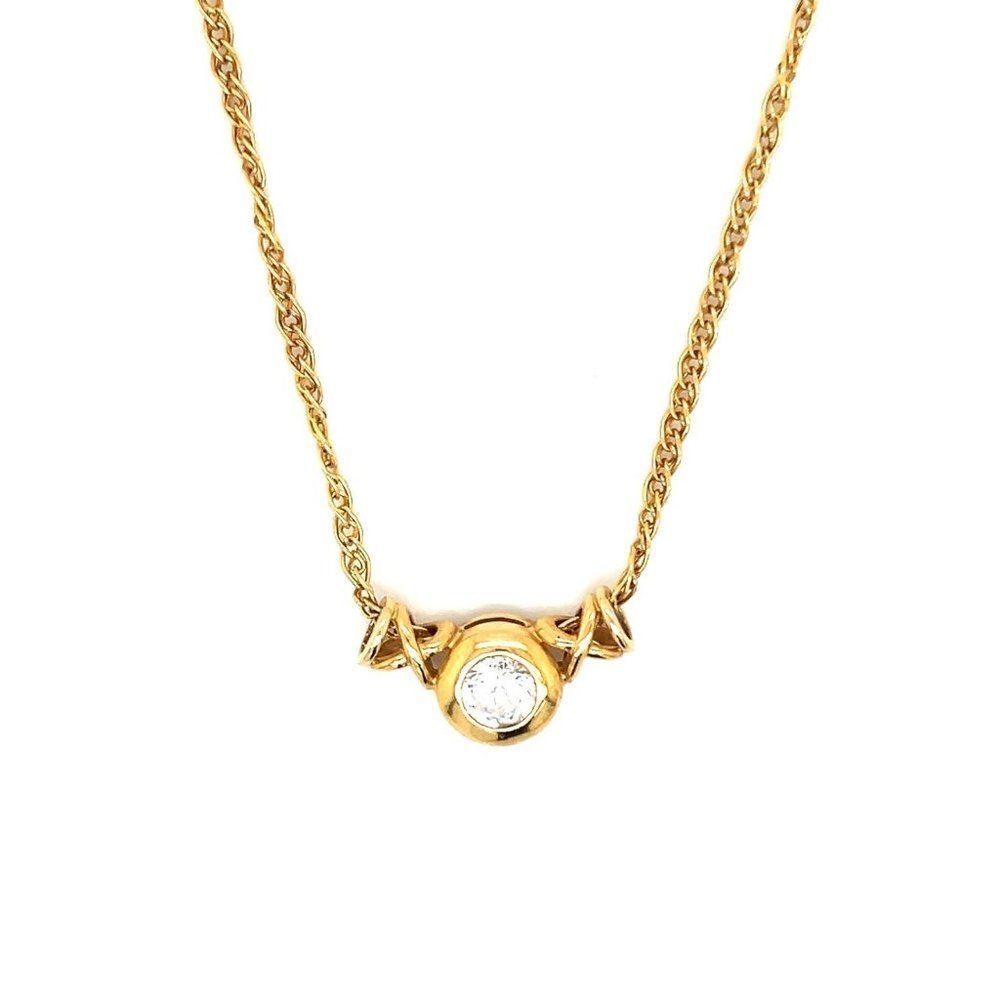 14k Cz‎ Pendant on 10k Gold Chain